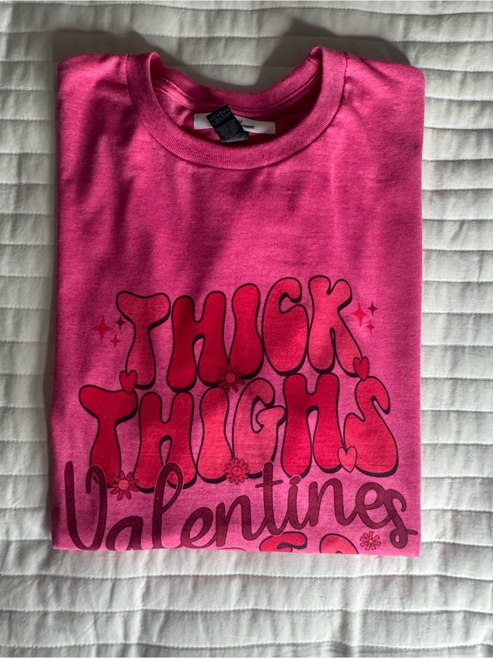 BUTCH QUEEN Men's Pink Short-Sleeve Graphic Tee - 'Thick Thighs Valentines'